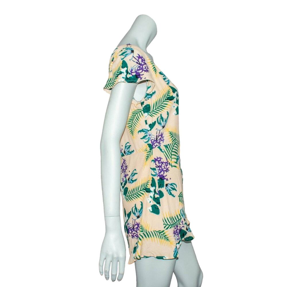 For Love and Lemons Floral Romper Size Large yellow green - Picture 7 of 8
